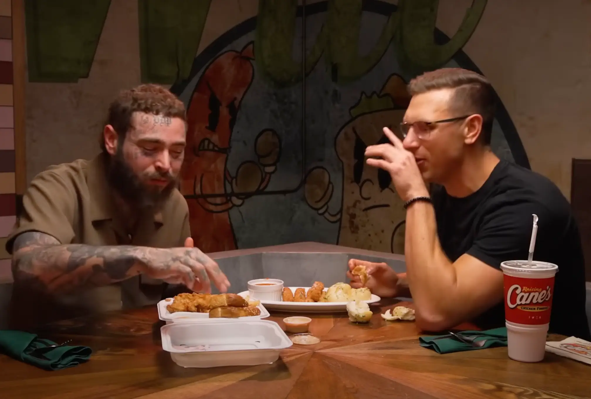 Post Malone eats his last meal.