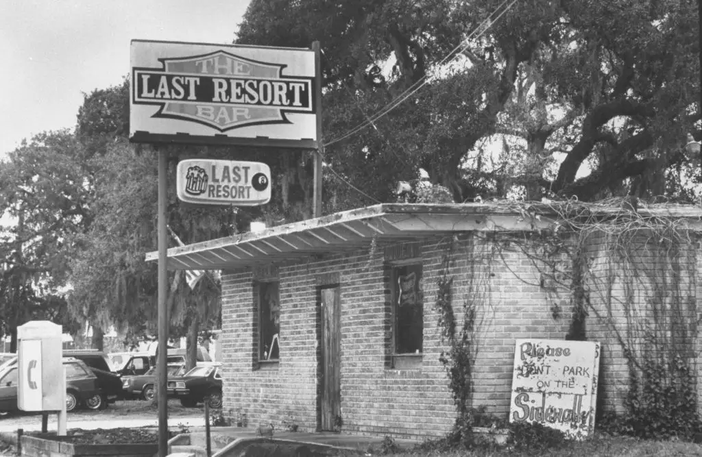 Exterior of Last Resort bar where murderer Aileen Wuormos was arrested for 7 serial murders of men. (Photo by Acey Harper/Getty Images)