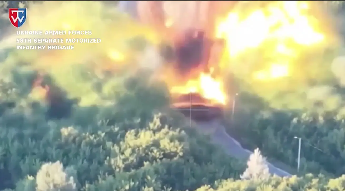 The Ukrainian brigade said they saw a chance to cause damage and 'took it' (Ukraine’s 58th Separate Motorized Infantry Brigade)