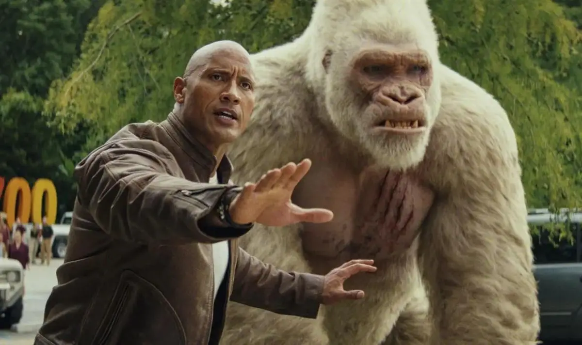 Rampage stars Johnson as Davis Okoye. (Warner Bros. Pictures)