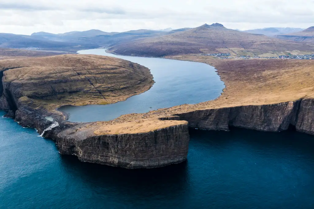 A view of Traelanipa on the Faroe Islands (HarrisDro/Loop Images/Universal Images Group via Getty Images)