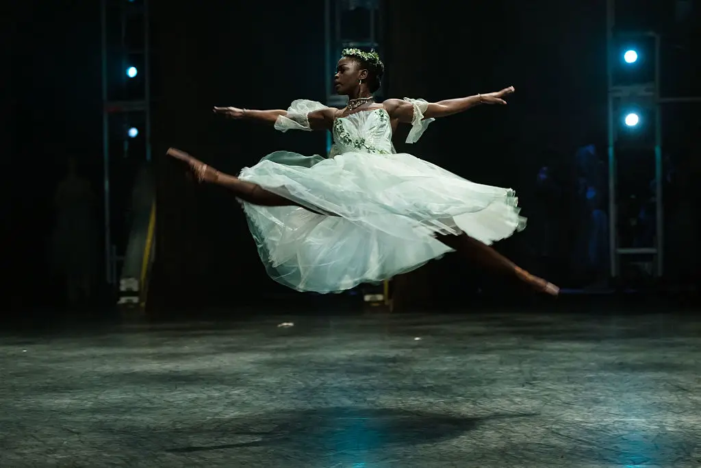 Michaela DePrince performs 'Giselle' with the English National ballet at the Coliseum in London, in 2017 (Ian Gavan/Getty Images)
