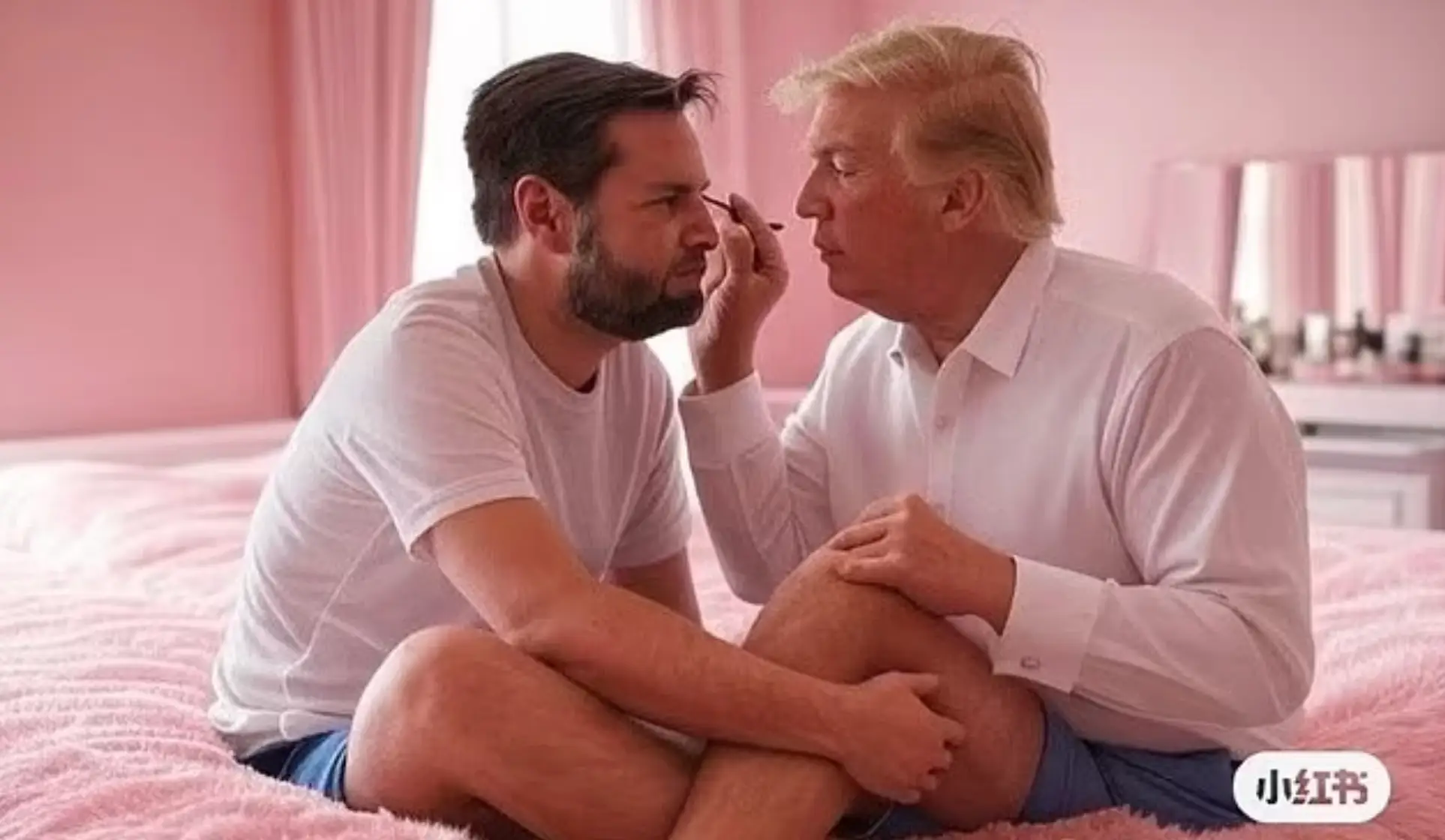 The AI mocking videos and images have begun popping up all over social media(Weibo)