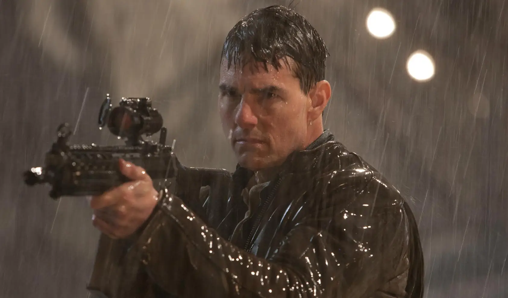 Because he'd just look naked without holding a gun wouldn't he? (Paramount Pictures)