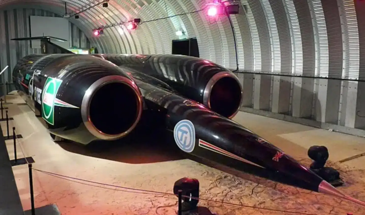 The specially designed car reaches speeds of up to 700mph.