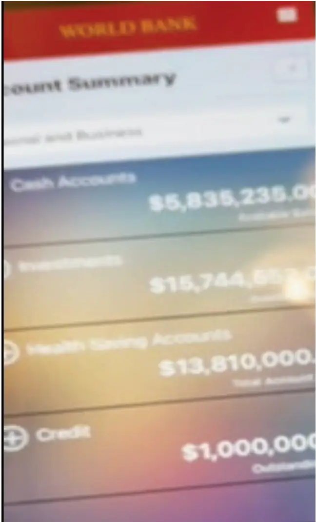 Screenshot taken from a video sent by Love to victim J.M. showing Love’s account balance at over $30 million. (FBI)