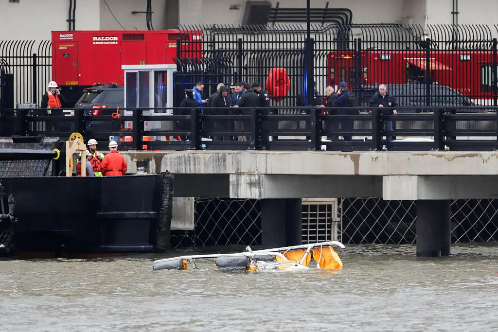 The helicopter crashed into the Hudson River (LEONARDO MUNOZ/AFP via Getty Images)
