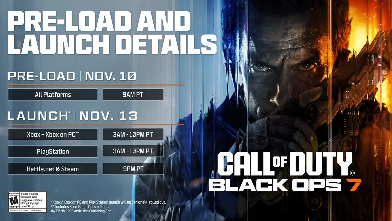 The pre-load and launch times have been revealed (Activision Publishing)