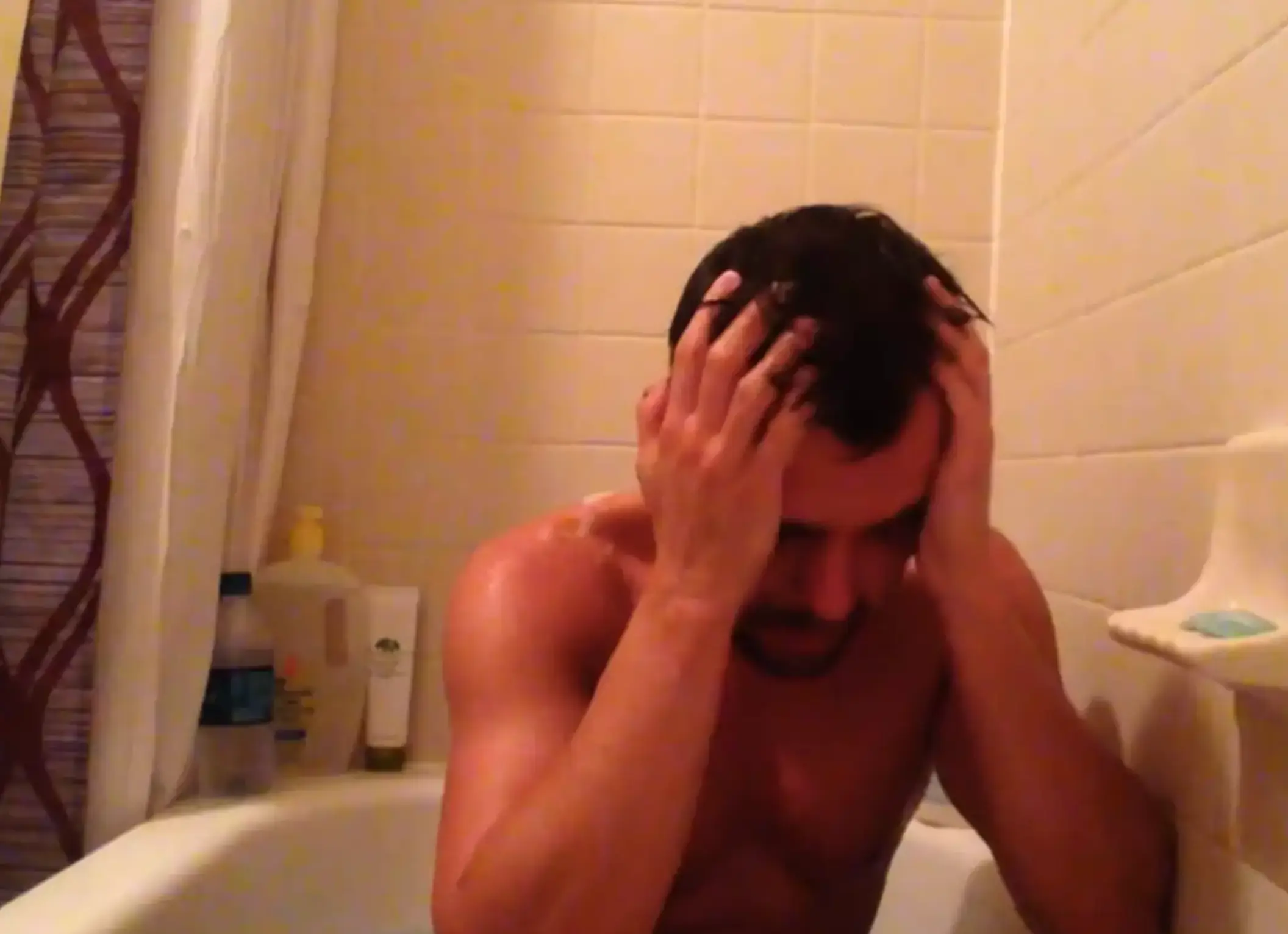 The video shows Alain Burno struggling to speak as the pain in his chest gets more severe. (YouTube / Alain Bruno)