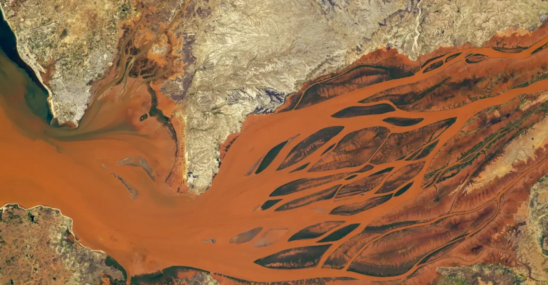 Betsiboka River Delta in Madagascar.