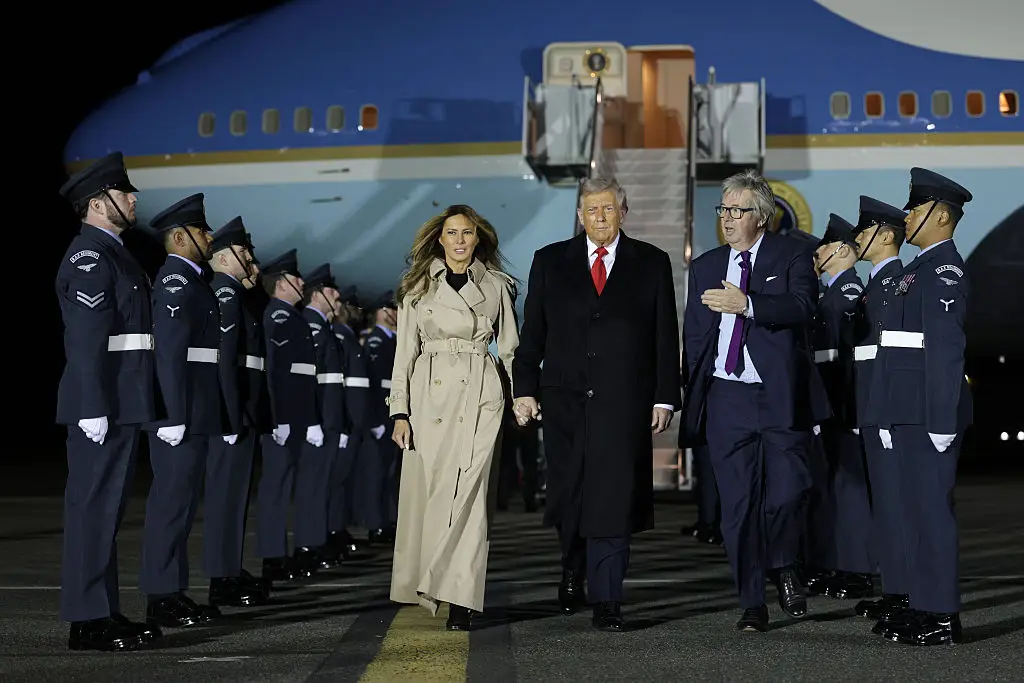Trump and Melania have barely been on UK soil 24 hours (Anna Moneymaker/Getty Images)