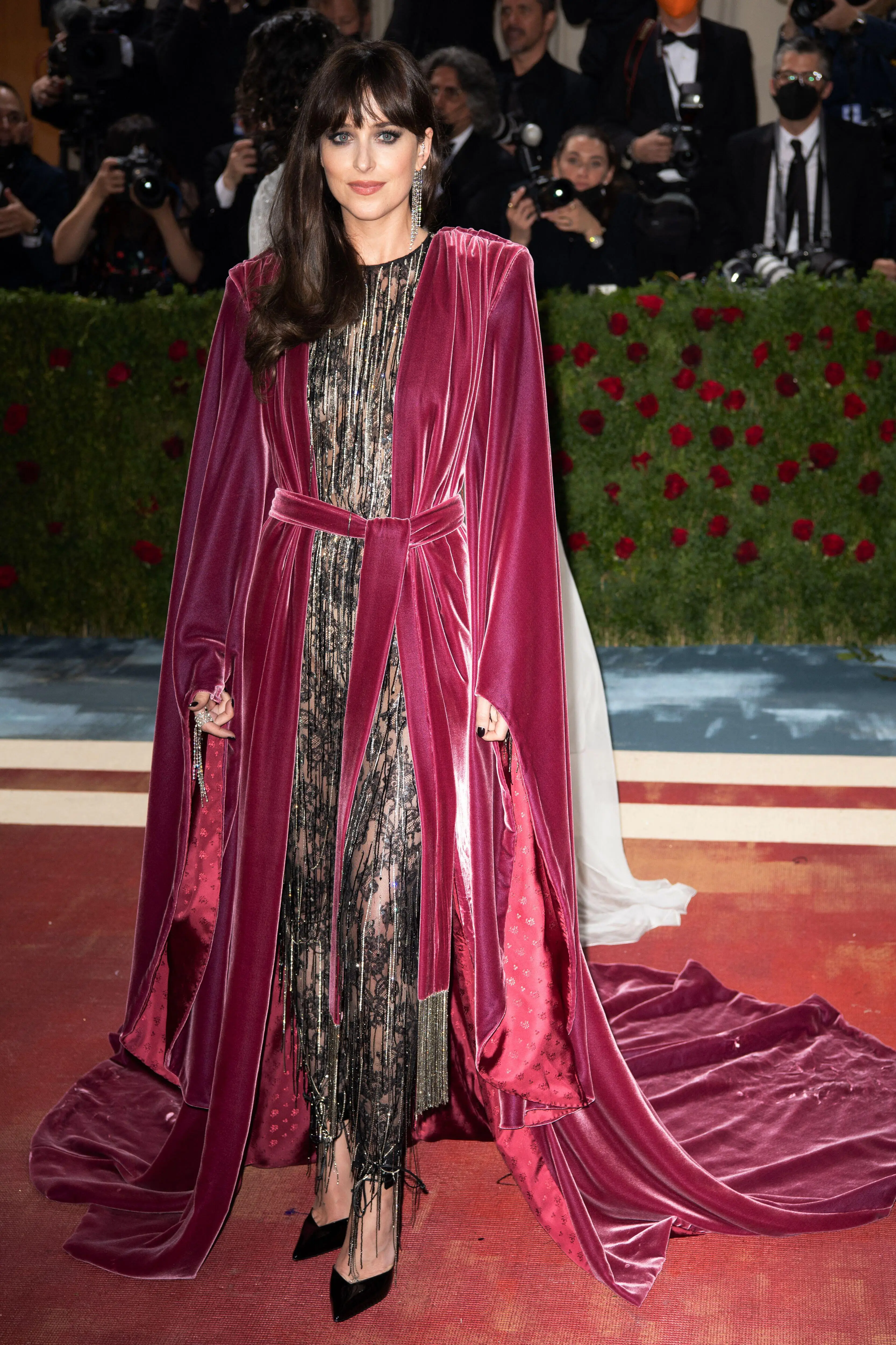 Dakota Johnson was one of the celebrities caught smoking at the event.