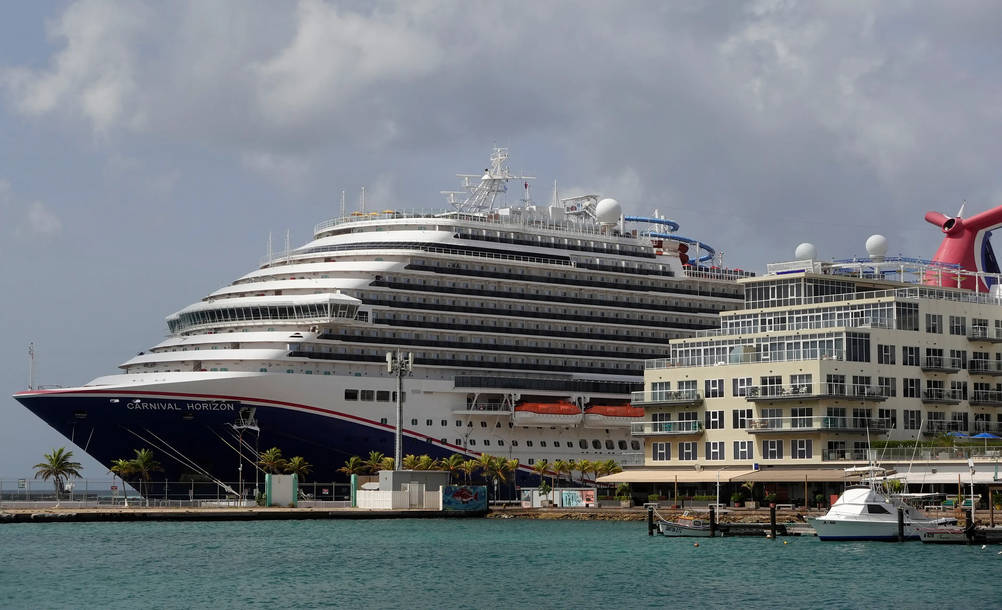 A Carnival Cruise Line ship docked in the Caribbean sea (Gary Hershorn/Getty Images)