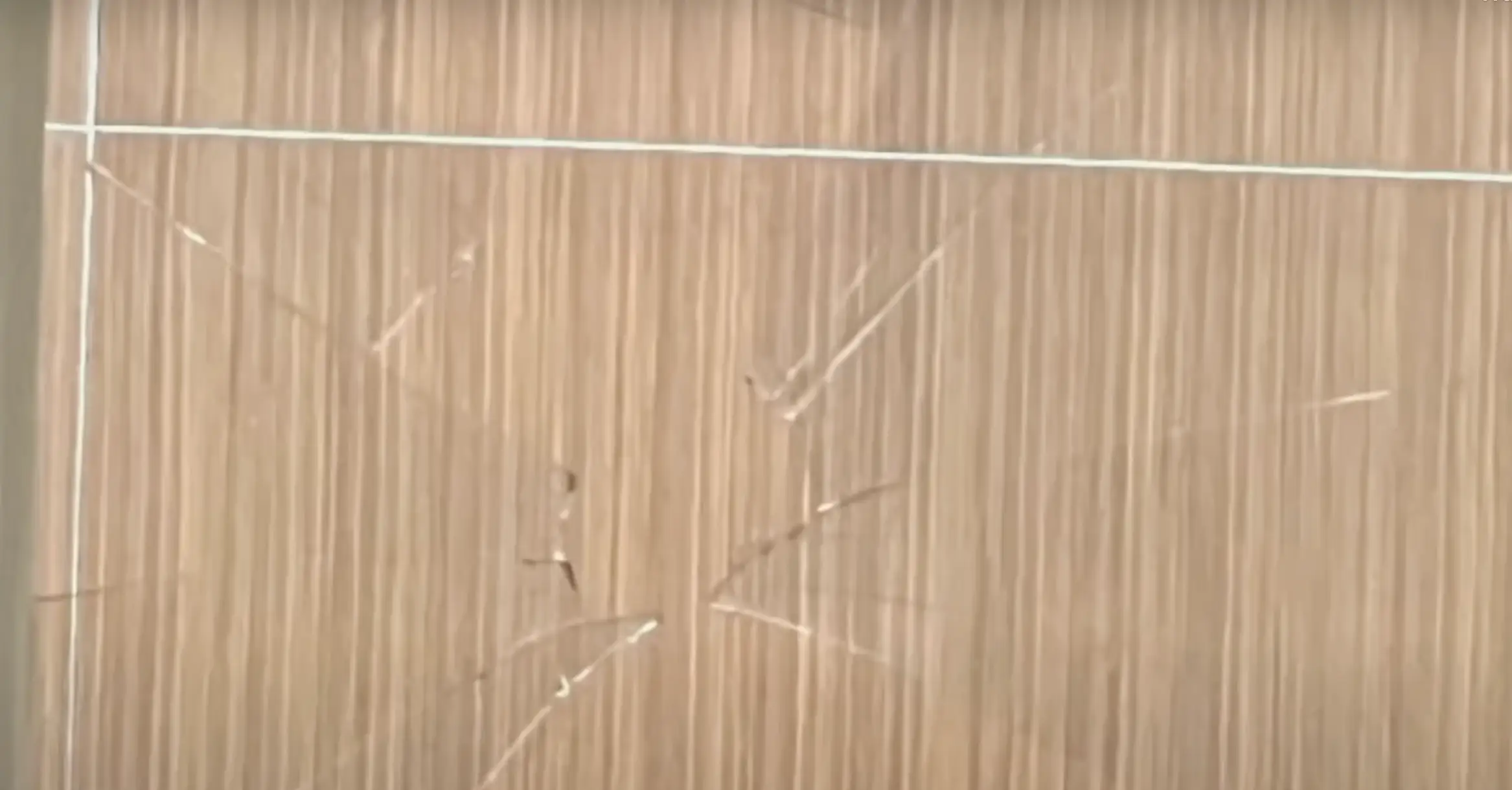 A window was smashed. (NBC 4 Washington)