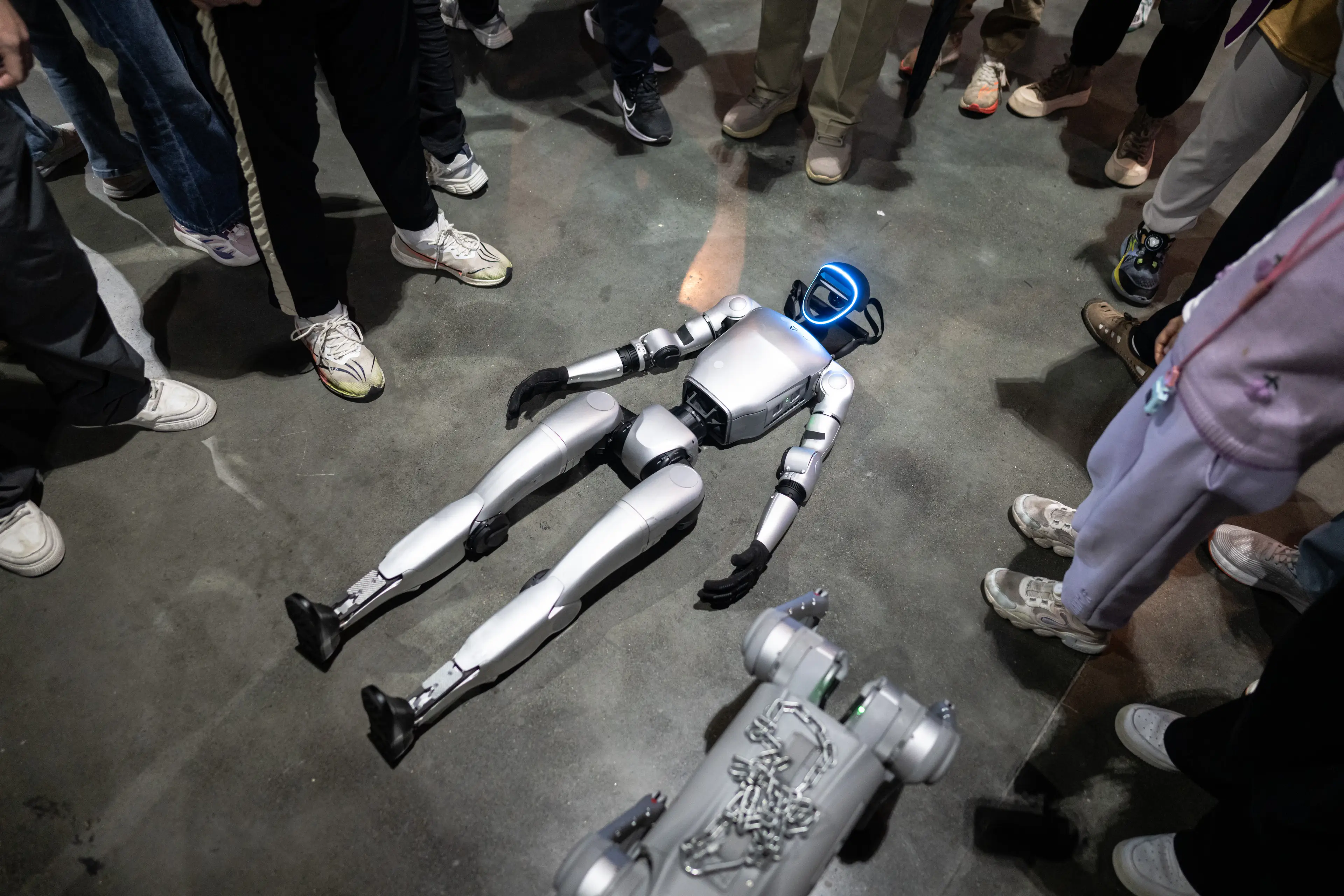 The robot would even give falling over a go, just to see how it felt (John Ricky/Anadolu via Getty Images)