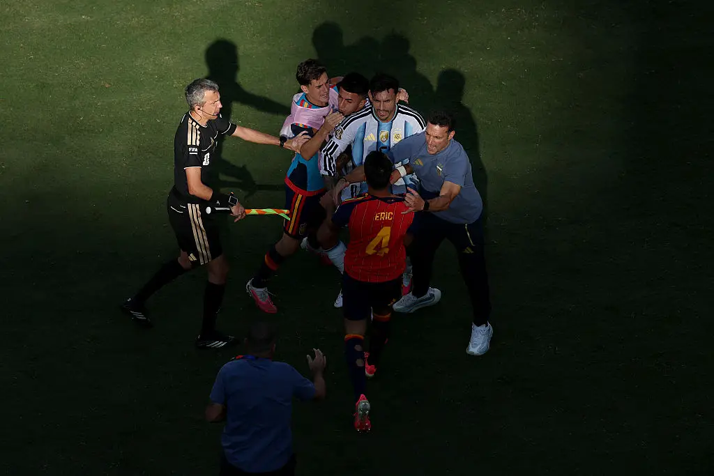 Lionel Scaloni issued a statement after the chaos (Photo by Al Bello/Getty Images)