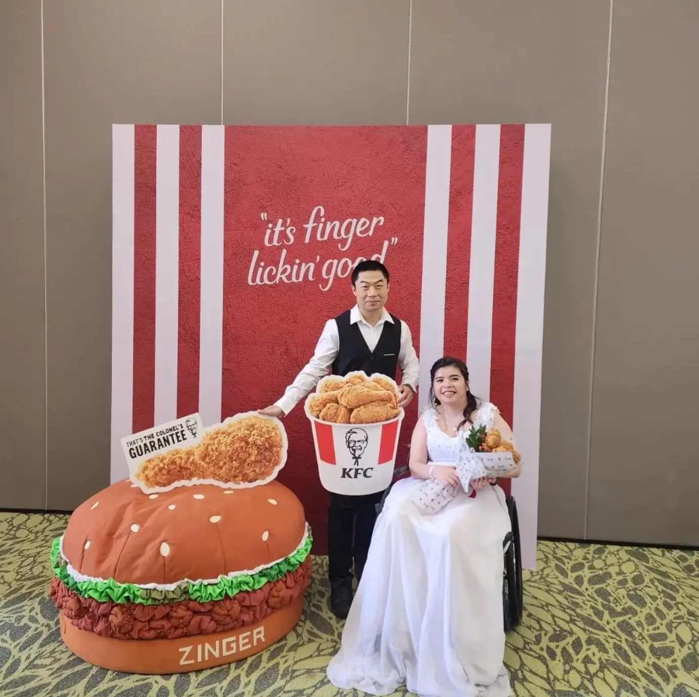 The wedding was certainly unconventional!