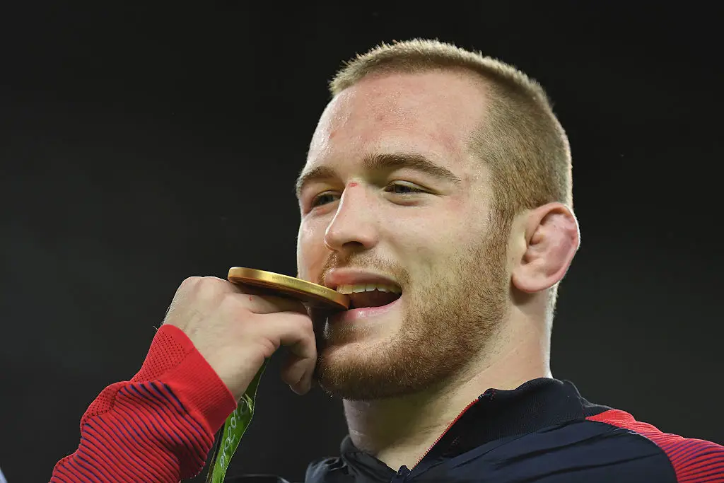 Snyder with his gold medal at the 2016 Rio de Janeiro Olympic games (Laurence Griffiths/Getty Images)