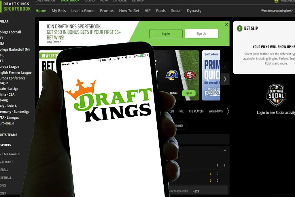 A groom-to-be is suing betting giant DraftKings after gambling away the entirety of his wedding savings, losing his job, and ultimately being hospitalised as his addiction spiralled out of control. (Photo Illustration by Davide Bonaldo/SOPA Images/LightRocket via Getty Images)