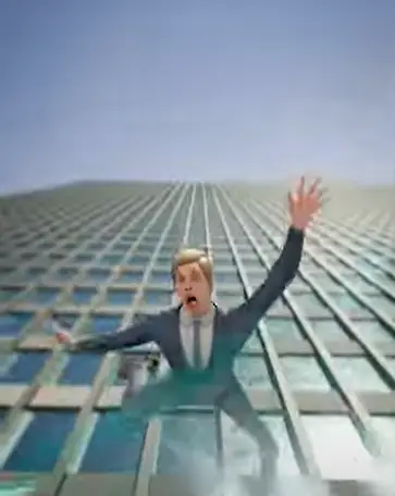 He died after throwing himself into the window (YouTube/@zackdfilms)