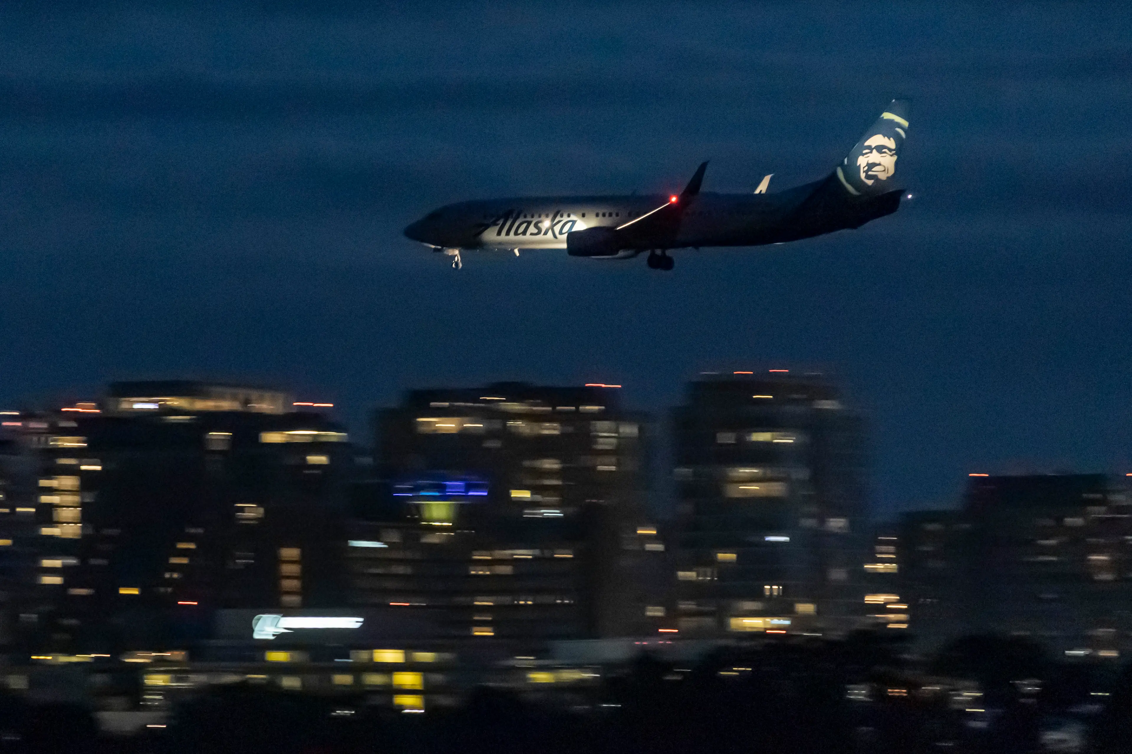 The Alaskan Airlines flight was forced to make an emergency landing.