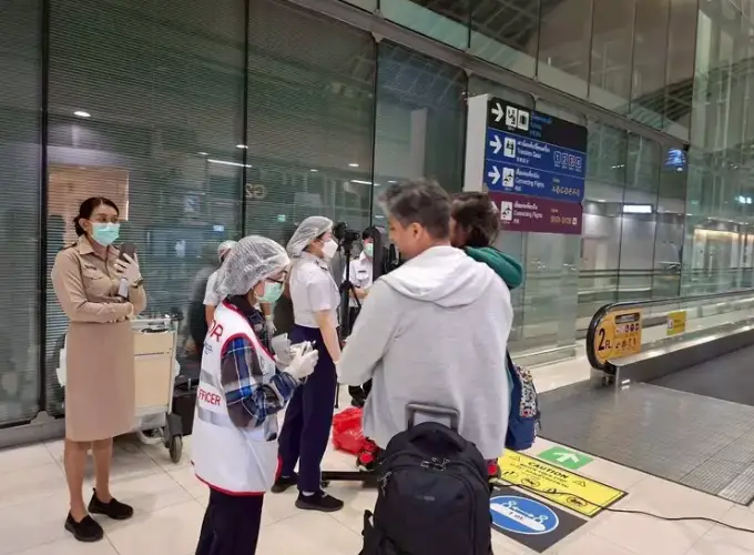 Suvarnabhumi Airport has stepped up health checks similar to COVID-19 measures (Facebook/Suvarnabhumi Airport)