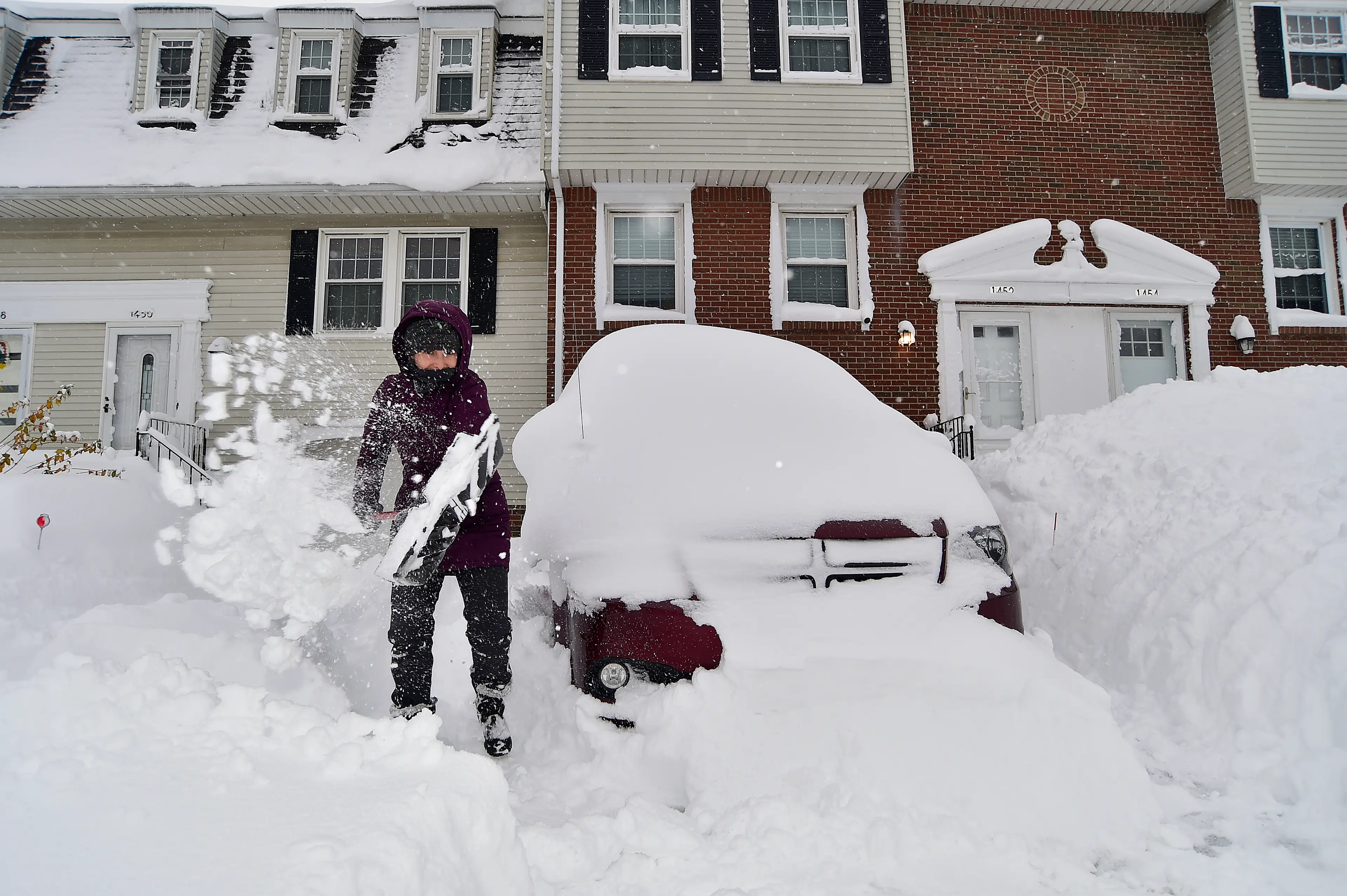 The wind chill was reported as low as 40degrees on Friday (John Normile/Getty Images)