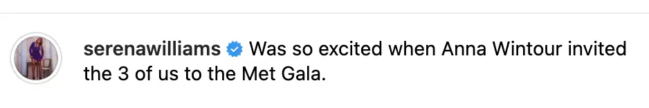 Williams said there were 'three' people at the event.