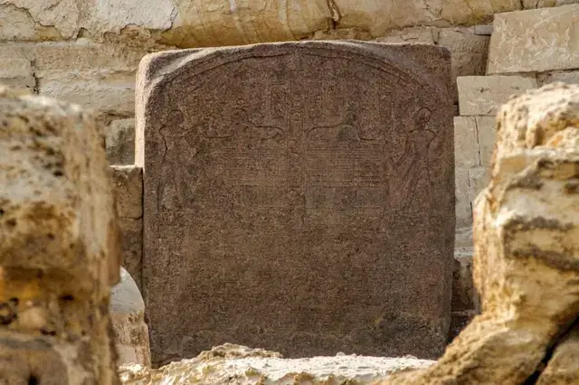 The Dream Stele at Giza depicts two Sphinxes (AMIR MAKAR/AFP via Getty Images)