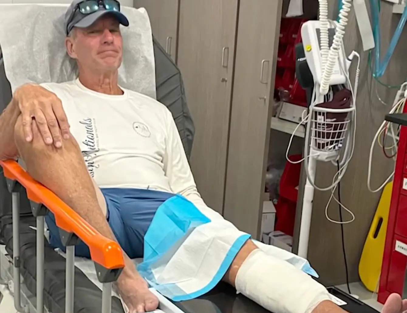 Schweizer received emergency treatment in Miami, and was able to walk the next day. (NBC Connecticut)