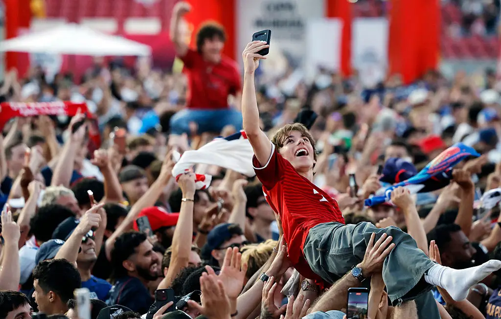 The security expert warned that fan zones could be become a 'dangerous situation' if not managed properly. (Mario Tama/Getty Images)
