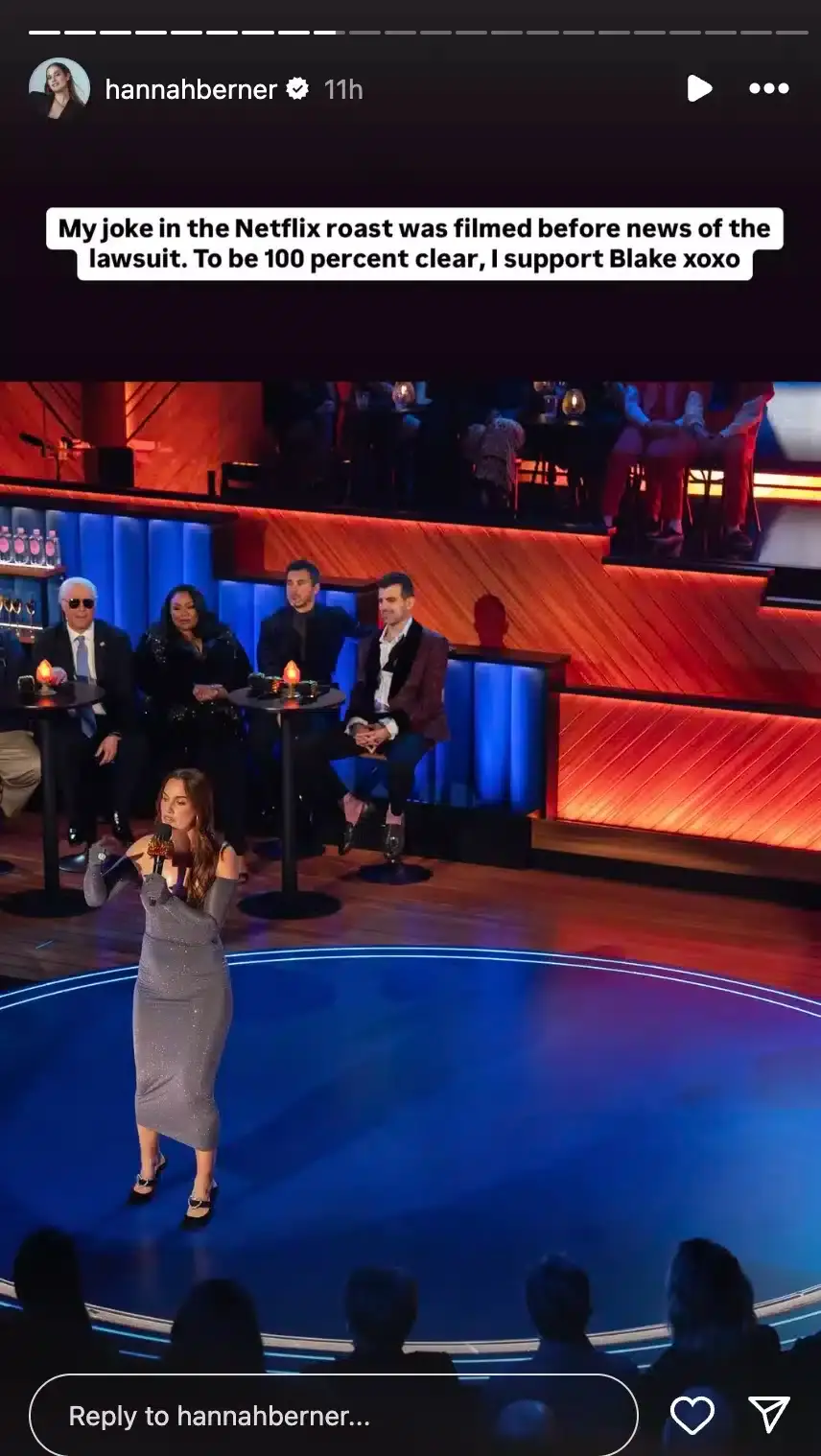 Berner spoke out on her Instagram story (Instagram/ @hannahberner) 