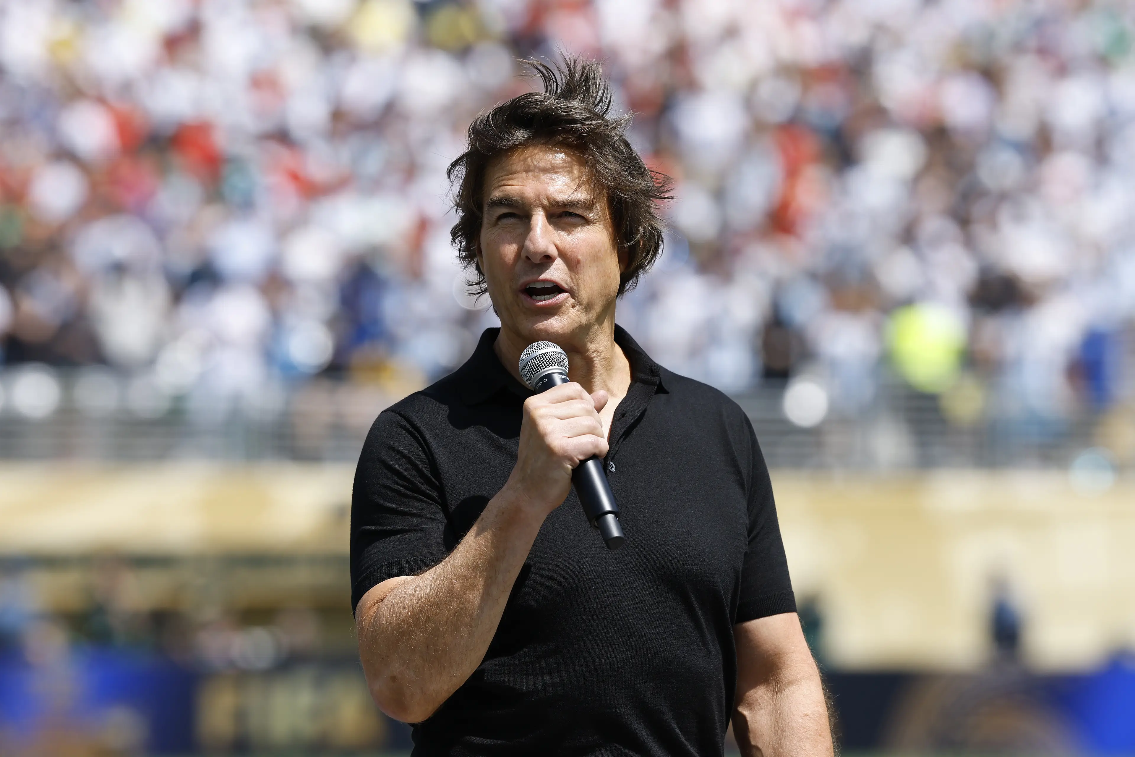 Tom Cruise was on hand to give a rousing speech to World Cup fans around the world (ANP via Getty Images)