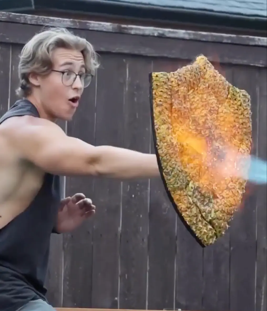 Thankfully, the shield actually worked. (Instagram/@tylercsatari)