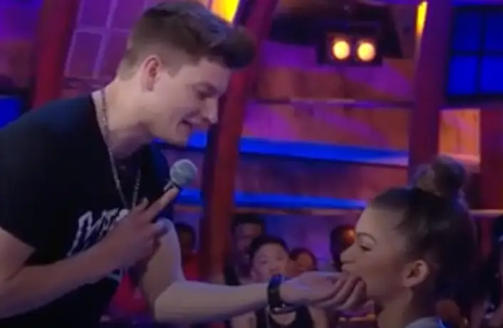 Rife touched Zendaya's cheeks.