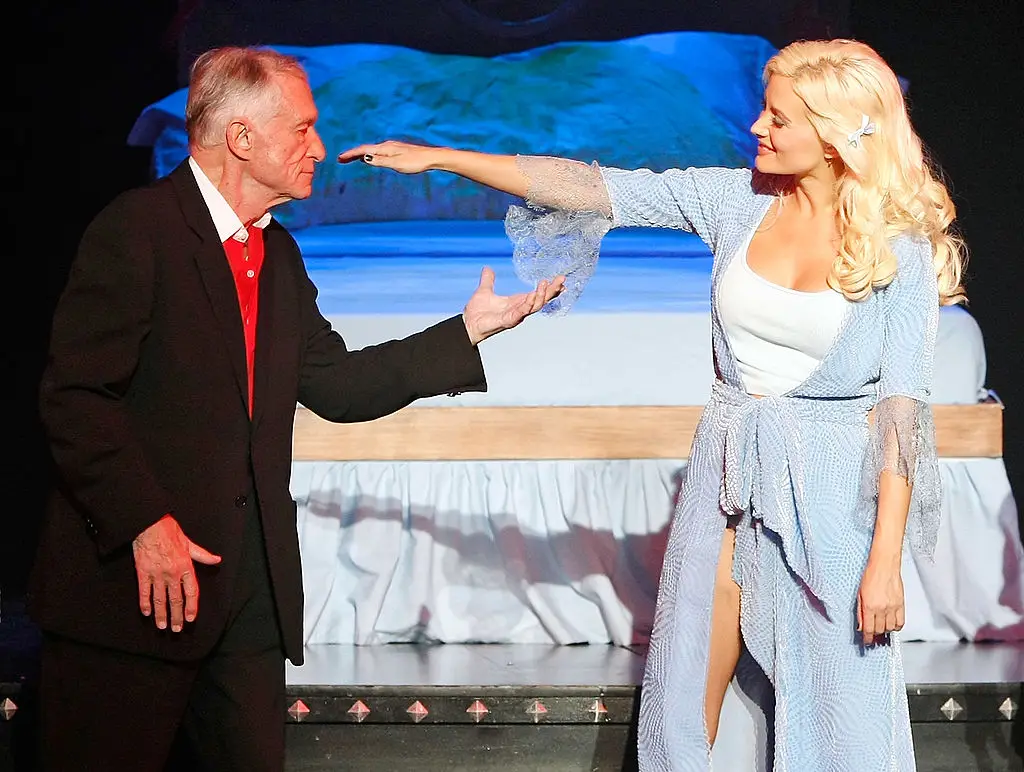 Hugh Hefner and Holly Madison (Photo by Ethan Miller/Getty Images for BASE Entertainment)