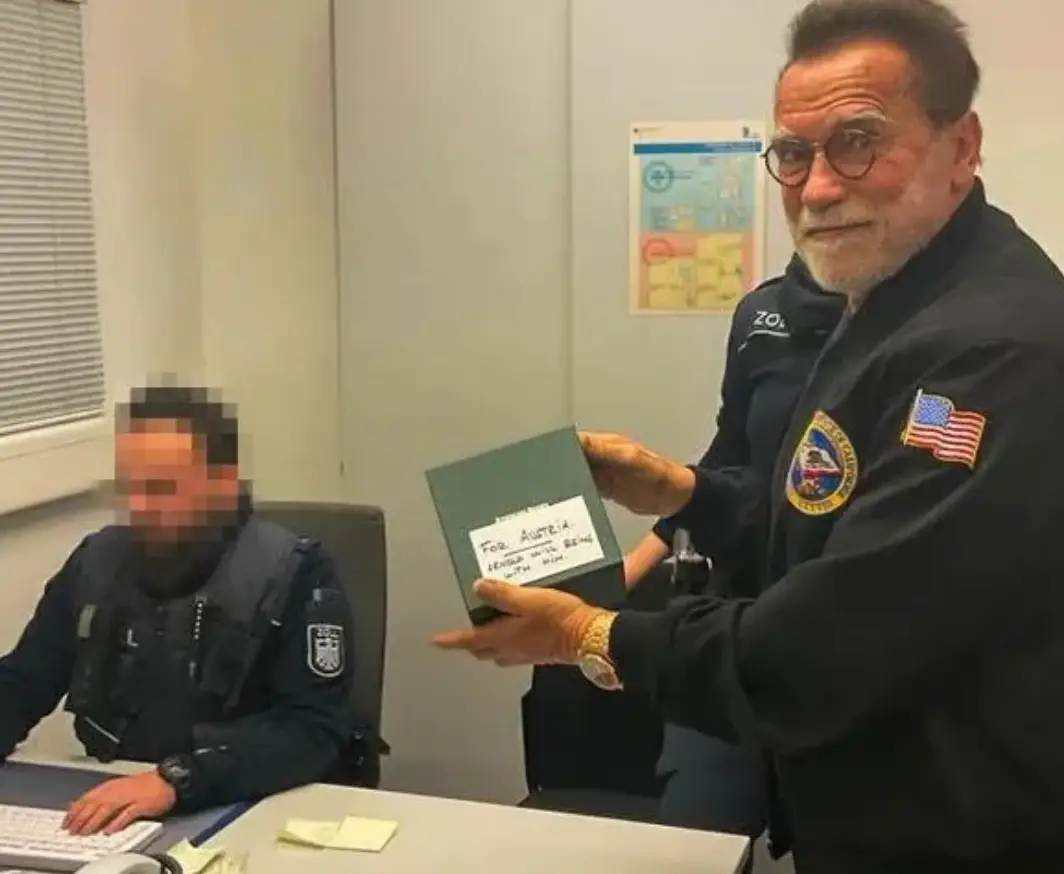 Arnold Schwarzenegger made a series of jokes about his detainment.