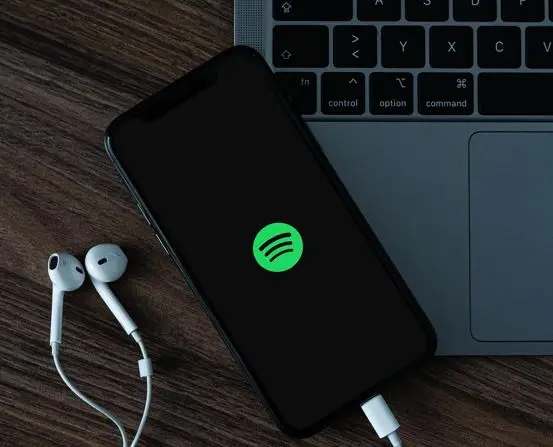 Phone with Spotify app (Pixabay)