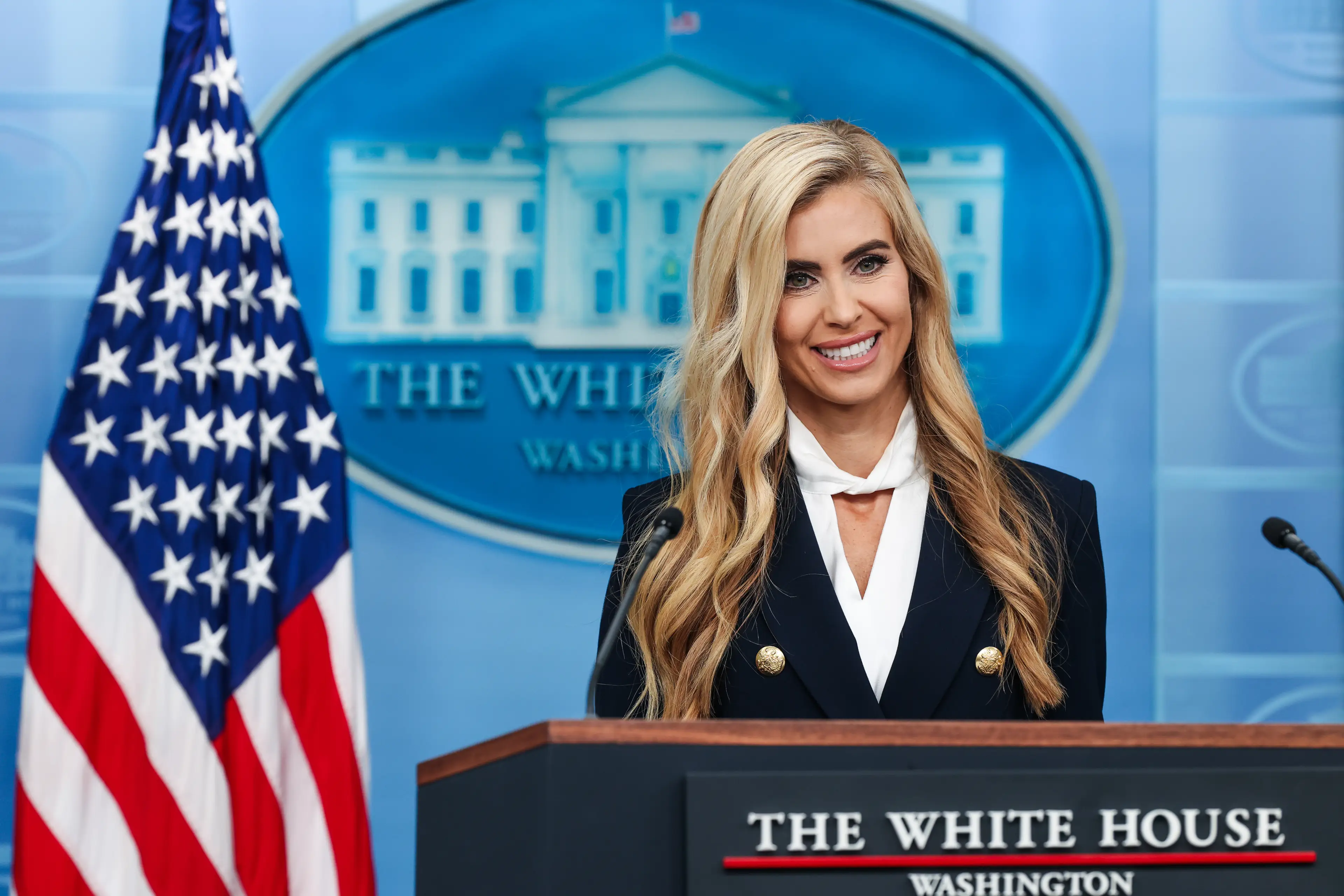 Katie Zacharia lasted just five days as White House press secretary (Samuel Corum/Sipa/Bloomberg via Getty Images)
