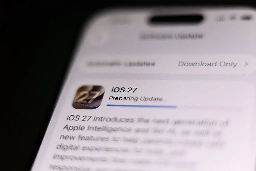 The new safety feature is part of the iOS27 update (Jakub Porzycki/NurPhoto via Getty Images)
