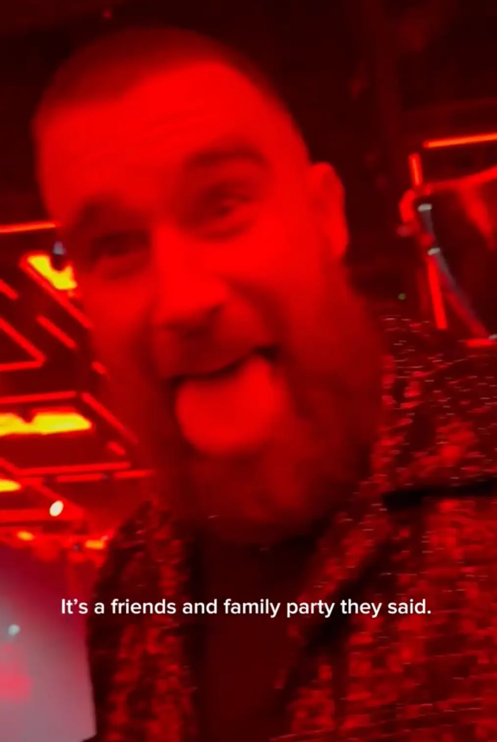 Travis Kelce at the Super Bowl afterparty.