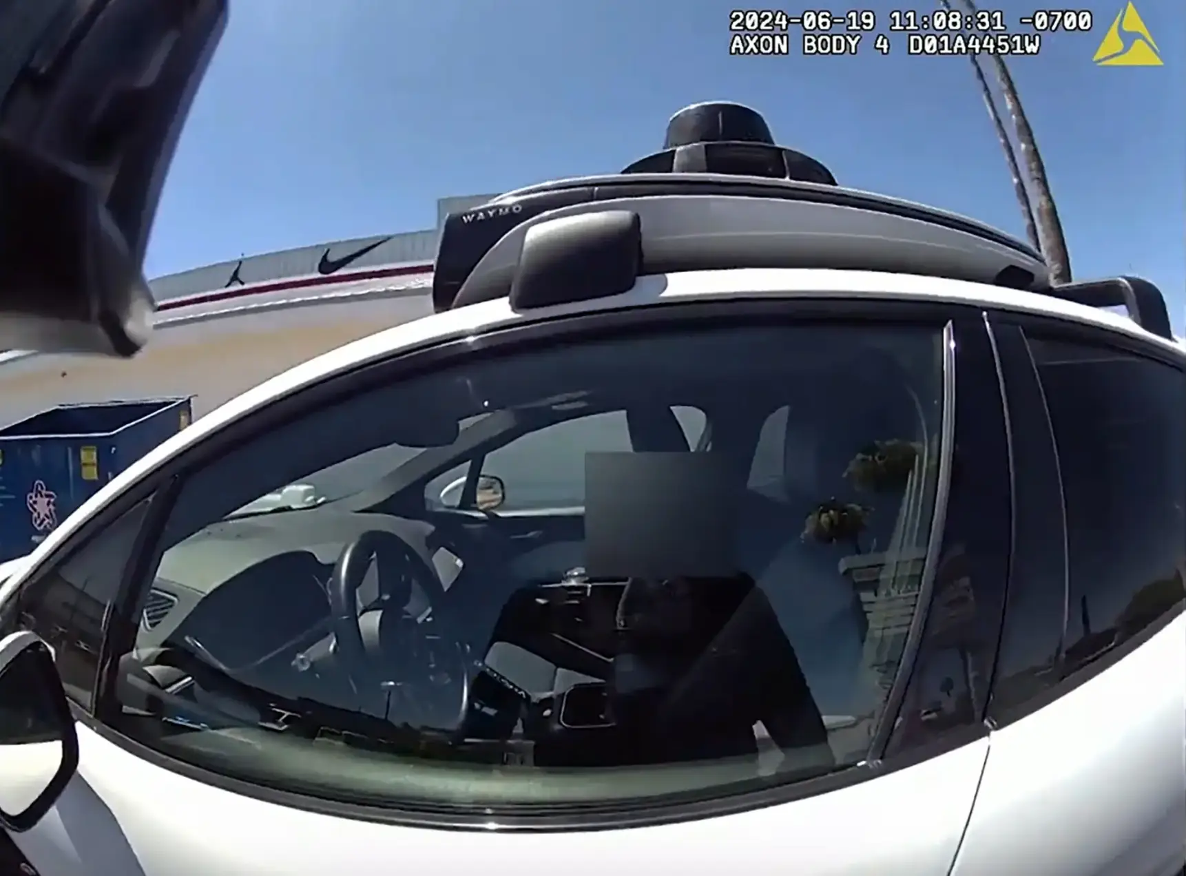 An Arizona cop received quite the shock when he pulled over a car and found there was nobody in it (Phoenix Police Department)