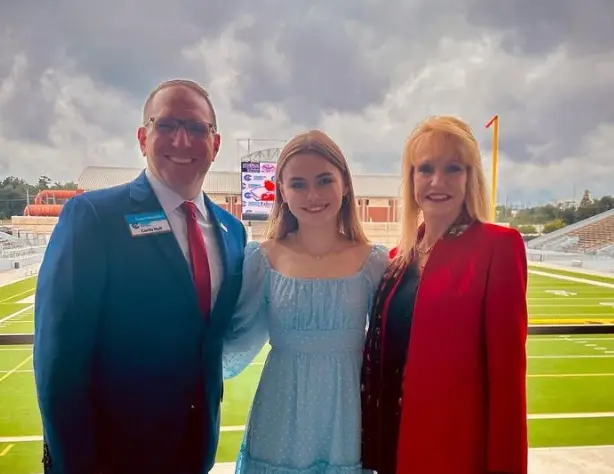 When she was in elementary school Sky (centre) was paired with Mona Hamby (right) for a mentoring program and it had a profound effect on her.