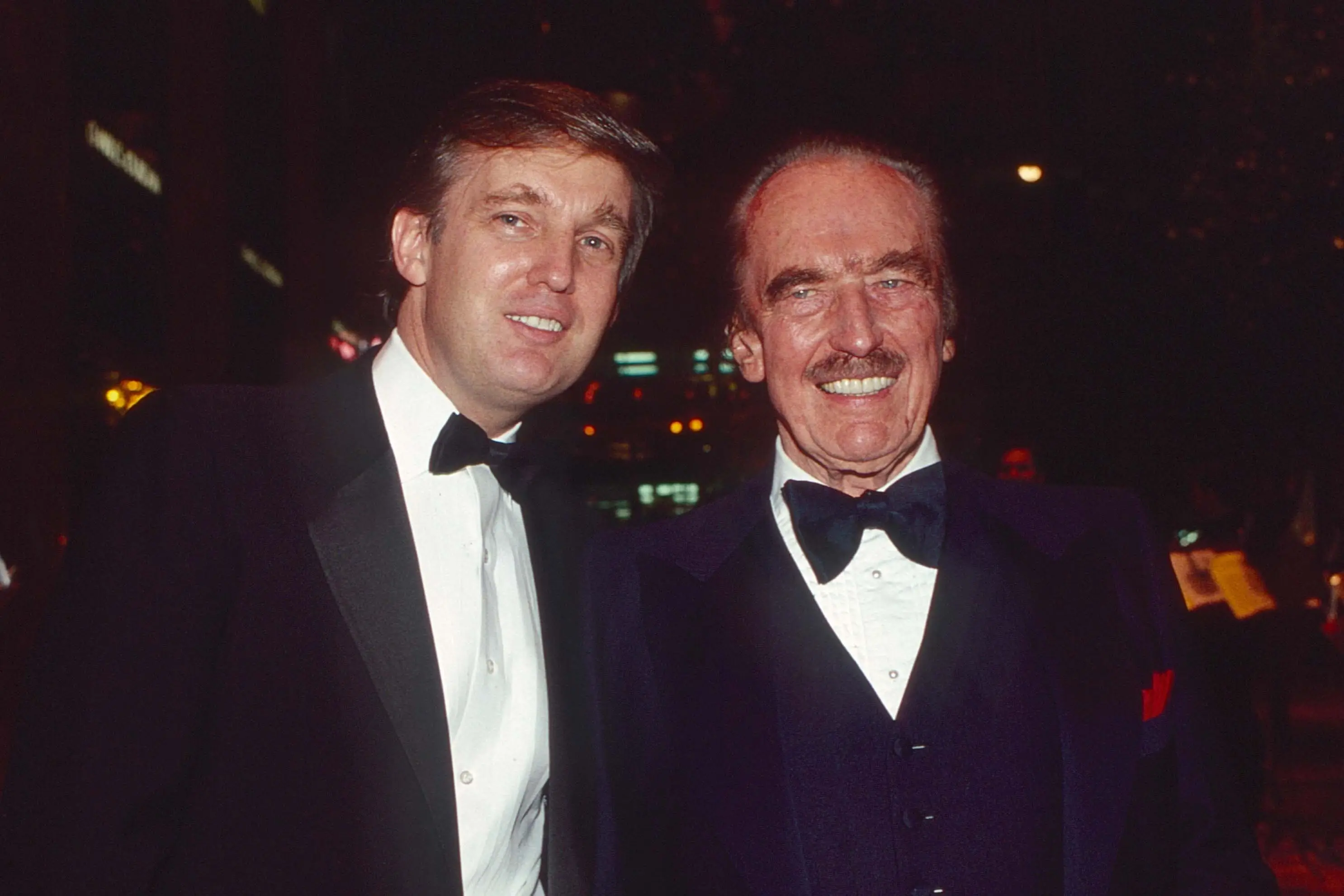 Donald Trump and his father, Fred Trump, pictured in 1987 (Sonia Moskowitz/Getty Images)