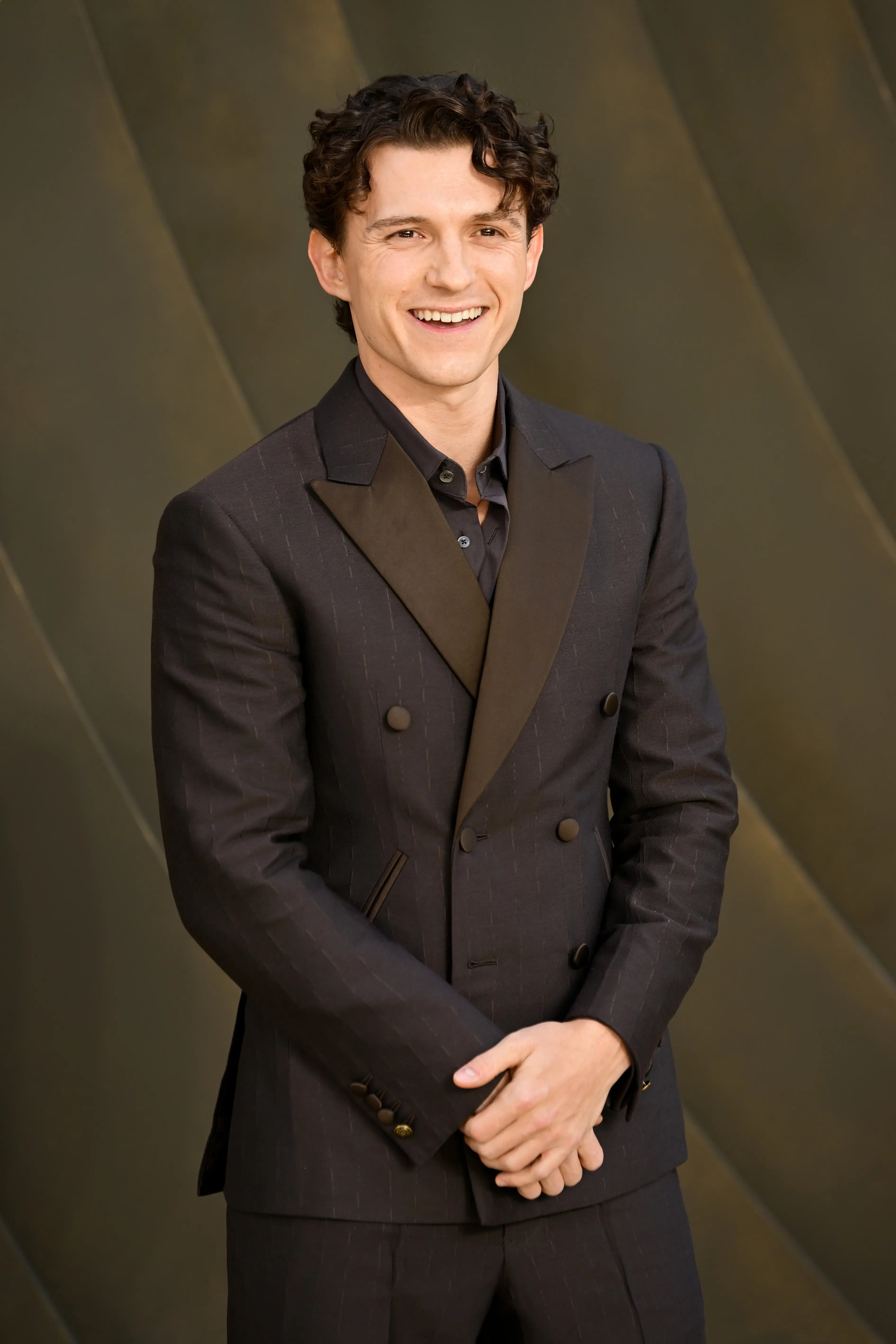 The stylish suit featured Morse code (Eamonn M. McCormack/Getty Images)