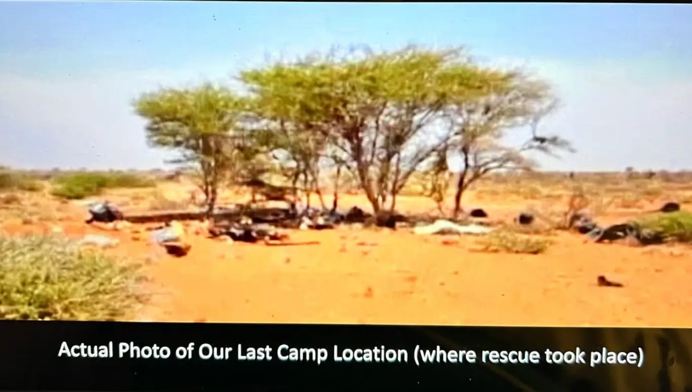 The last camp Jessica was being held in as she was forced to sleep outside and underneath a tree (Instagram/jessicacbuchanan)