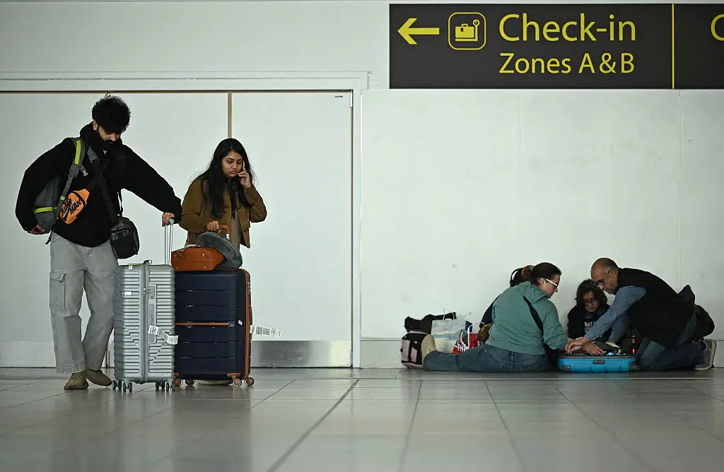 Passengers at Gatwick can't flush their pee or poo, wash their hands or refill their drinks (Ben Stansall / AFP via Getty Images)