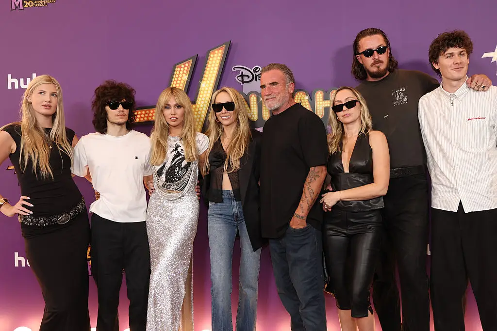 The Cyrus family were out in full force at the Hannah Montana Anniversary (VALERIE MACON / AFP via Getty Images)