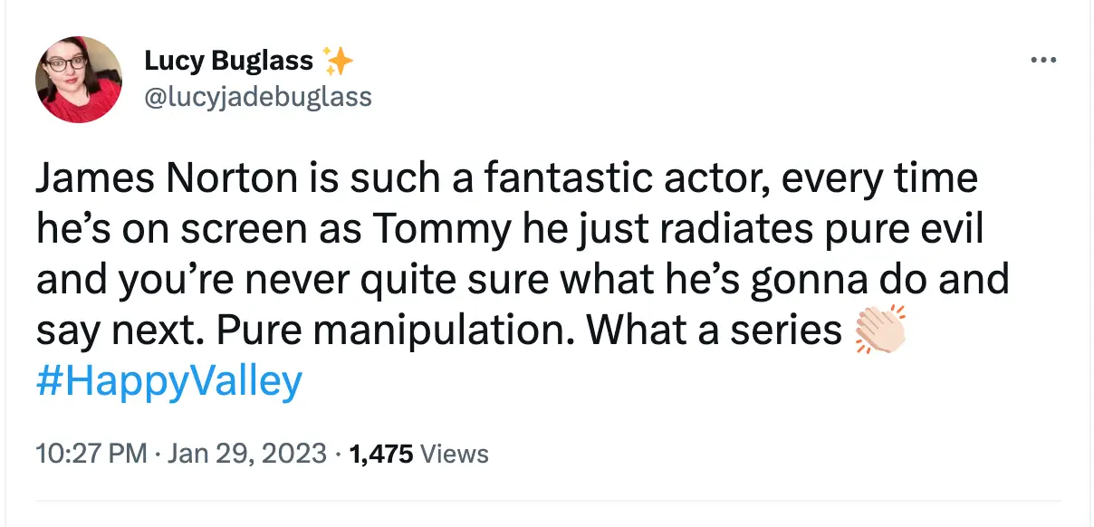 Fans have praised Norton's performance as Royce.