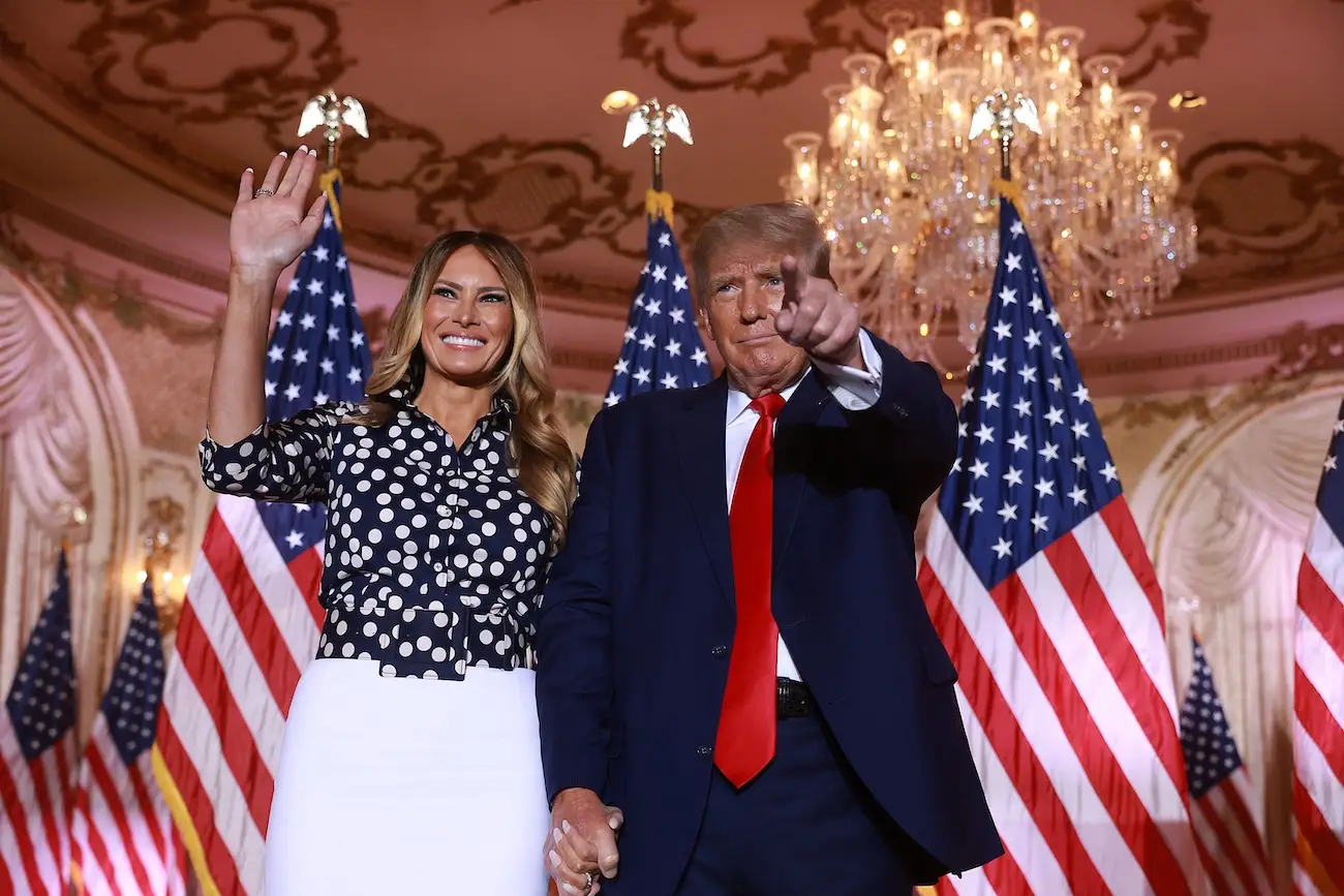 Donald Trump and Melania have denied Biden's claims regarding how they met (Joe Raedle/Getty Images)